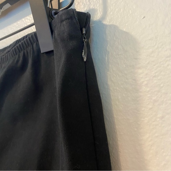 Eileen Fisher Pants Womens Medium Black Straight Tapered Organic Cotton Stretch - Picture 4 of 9